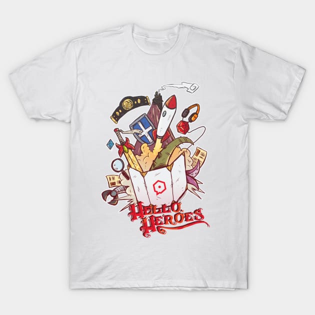 Hello Heroes! T-Shirt by One Shot Podcast